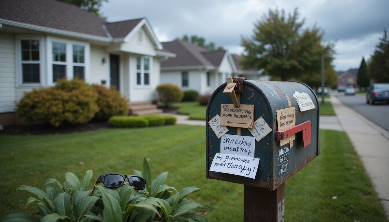 2025 home insurance cost variations by state illustrated with mailbox protest signs 2025 home insurance cost variations by state illustrated with mailbox protest signs