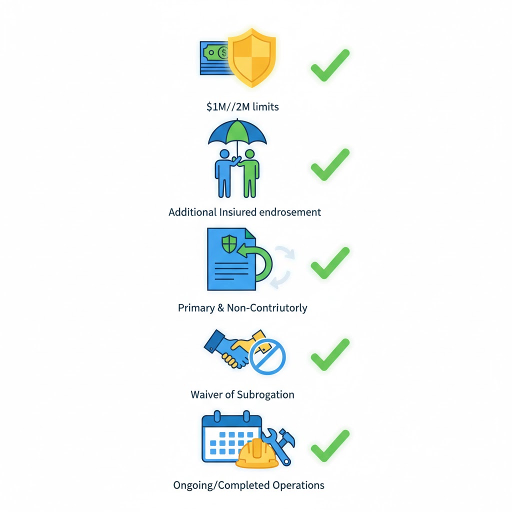 General Liability Certificate for Subcontractors Requirements 2 General Liability Certificate for Subcontractors Requirements