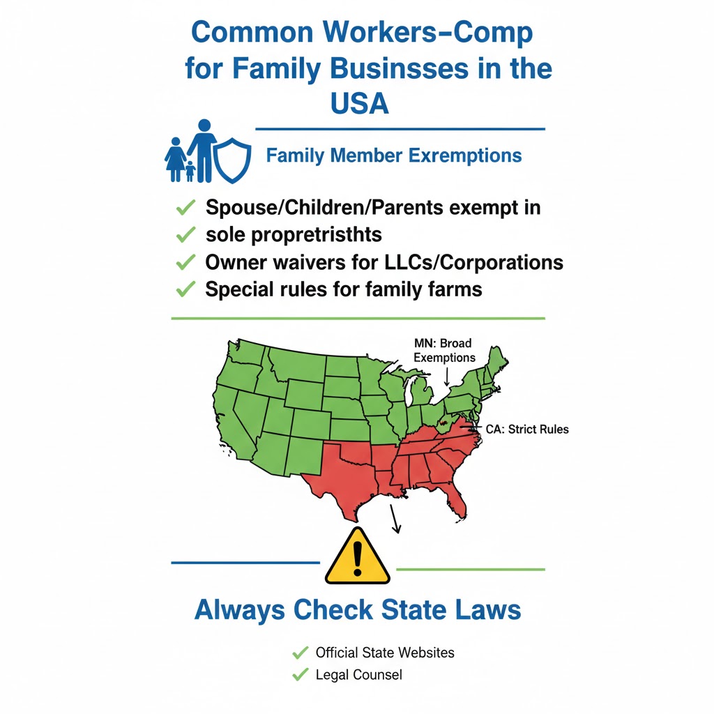 Workers Comp Exemptions for Family Owned Business USA Rules